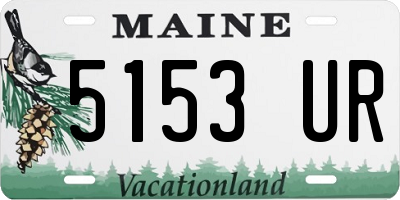 ME license plate 5153UR