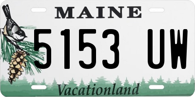 ME license plate 5153UW