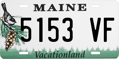 ME license plate 5153VF