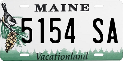 ME license plate 5154SA