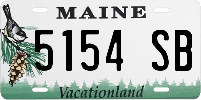 ME license plate 5154SB