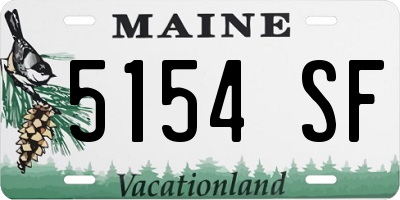 ME license plate 5154SF