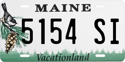 ME license plate 5154SI