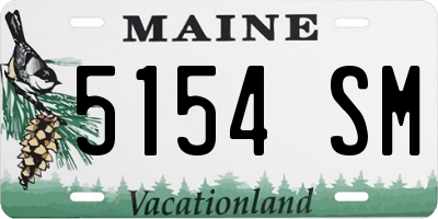 ME license plate 5154SM