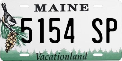 ME license plate 5154SP