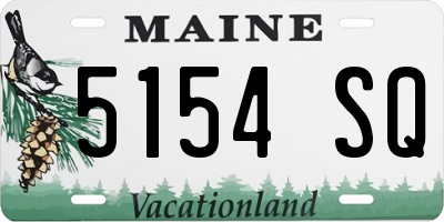 ME license plate 5154SQ