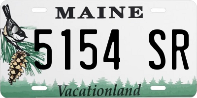ME license plate 5154SR
