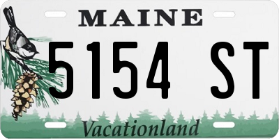 ME license plate 5154ST