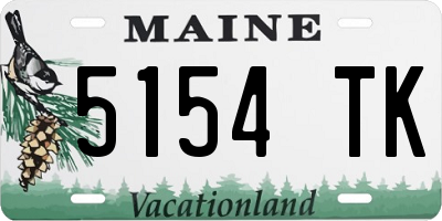ME license plate 5154TK