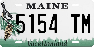 ME license plate 5154TM