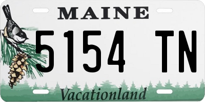 ME license plate 5154TN