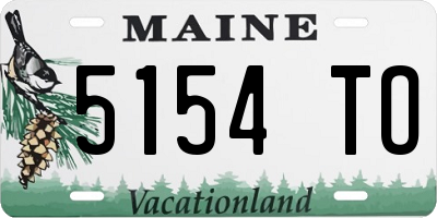 ME license plate 5154TO