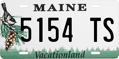ME license plate 5154TS