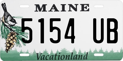 ME license plate 5154UB