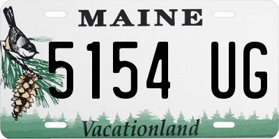ME license plate 5154UG