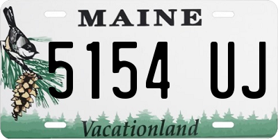 ME license plate 5154UJ