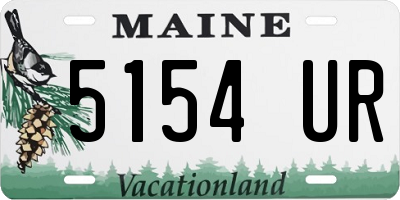 ME license plate 5154UR