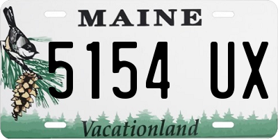 ME license plate 5154UX