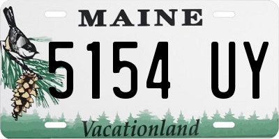 ME license plate 5154UY