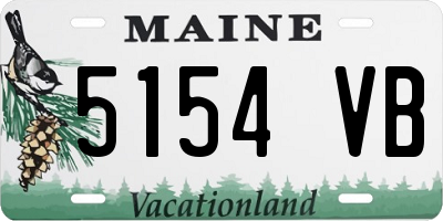 ME license plate 5154VB