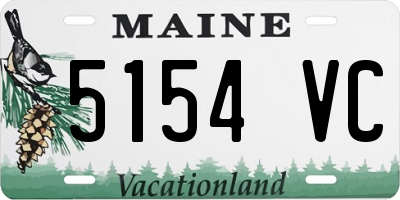 ME license plate 5154VC