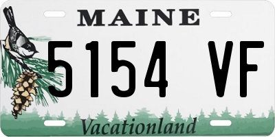 ME license plate 5154VF