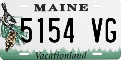 ME license plate 5154VG