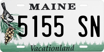 ME license plate 5155SN