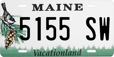 ME license plate 5155SW