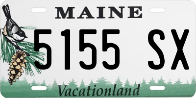 ME license plate 5155SX