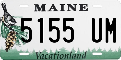 ME license plate 5155UM