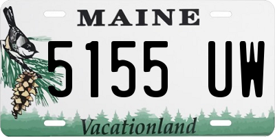 ME license plate 5155UW