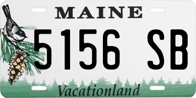 ME license plate 5156SB