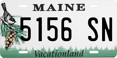 ME license plate 5156SN