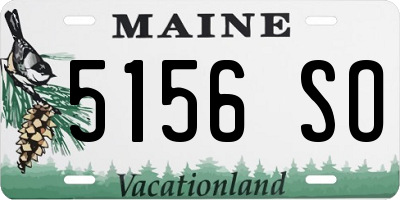 ME license plate 5156SO
