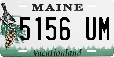 ME license plate 5156UM