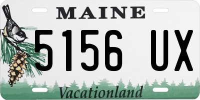ME license plate 5156UX