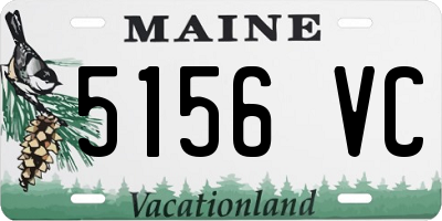 ME license plate 5156VC