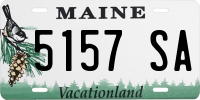 ME license plate 5157SA