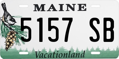 ME license plate 5157SB