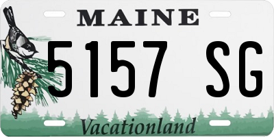 ME license plate 5157SG