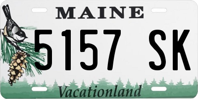 ME license plate 5157SK
