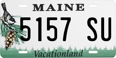 ME license plate 5157SU