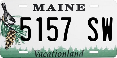 ME license plate 5157SW