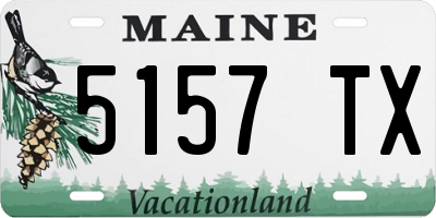 ME license plate 5157TX