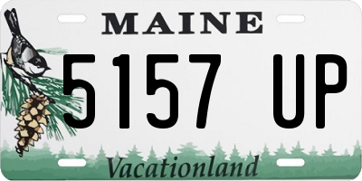 ME license plate 5157UP