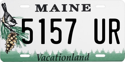 ME license plate 5157UR