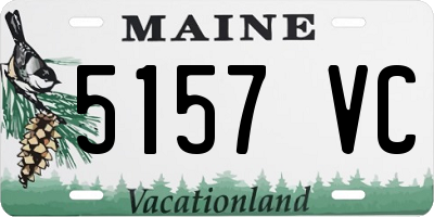 ME license plate 5157VC