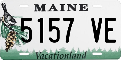 ME license plate 5157VE