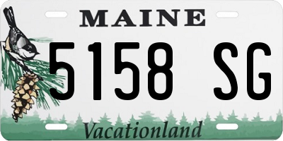 ME license plate 5158SG